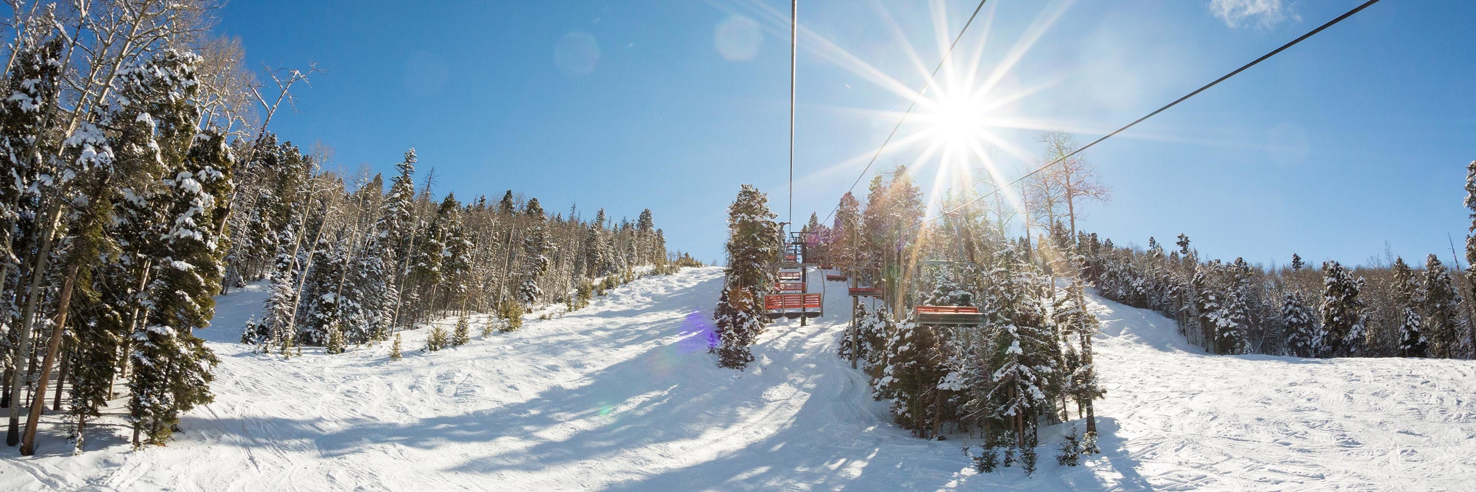 Chair Lifts in Winter at Red River - best ski area in New Mexico