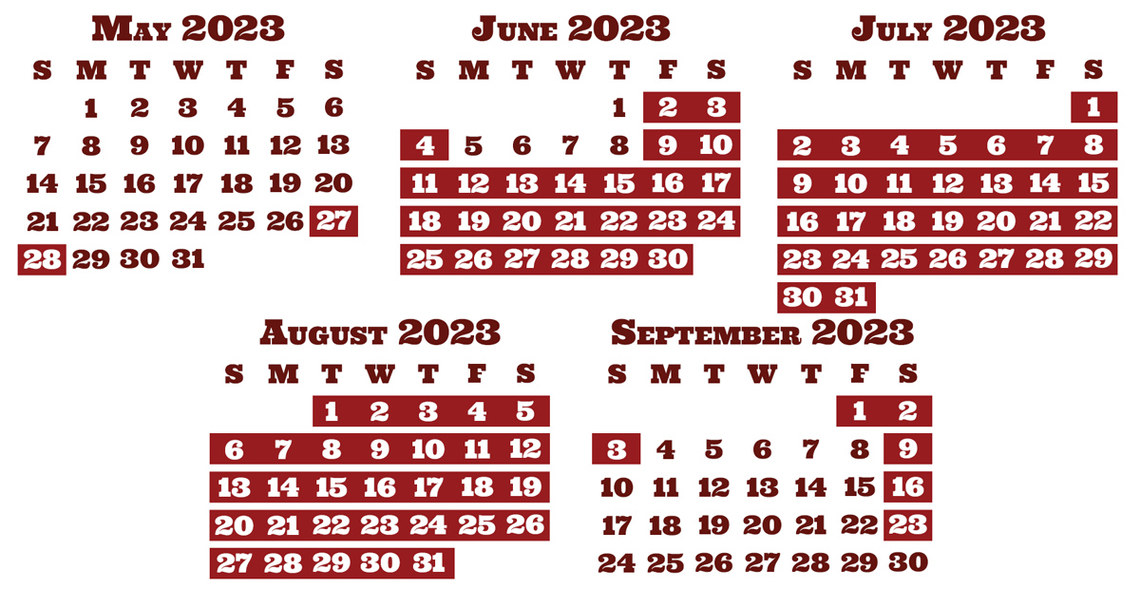 2023 Chairlift Calendar